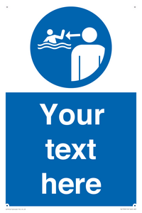 Custom mandatory keep children under supervision in the aquatic environment